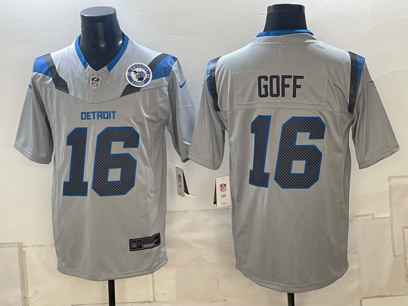 2026 Men Detroit Lions #16 Goff grey Nike Limited NFL Jersey 1025004